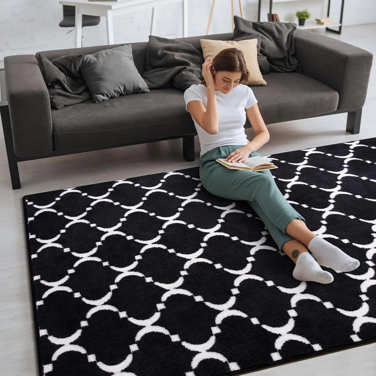 Large Optical Area Rug