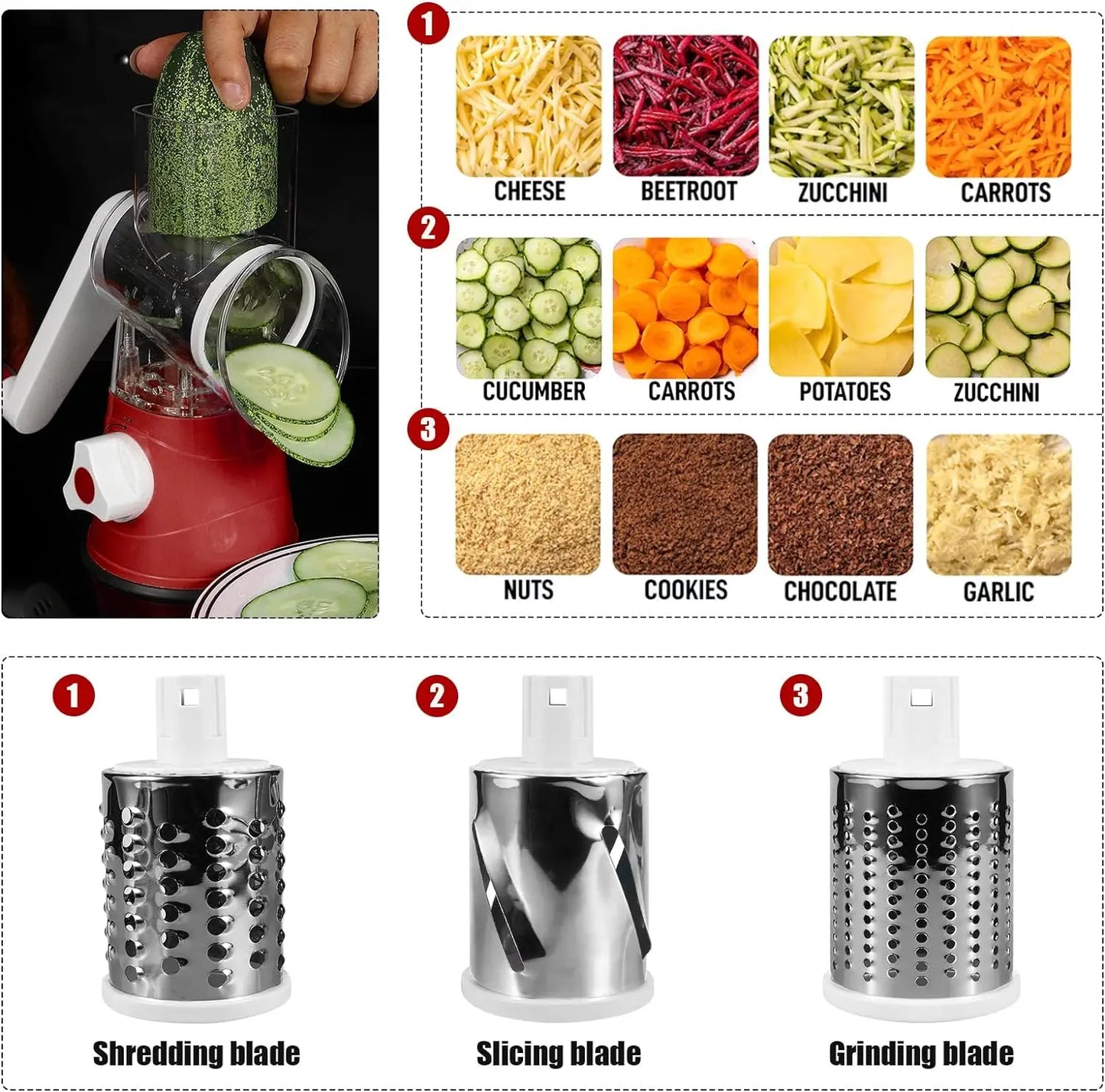 Rotary Grater for Kitchen