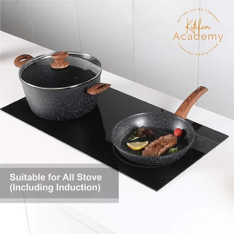 12 Piece Cooking Pan Set
