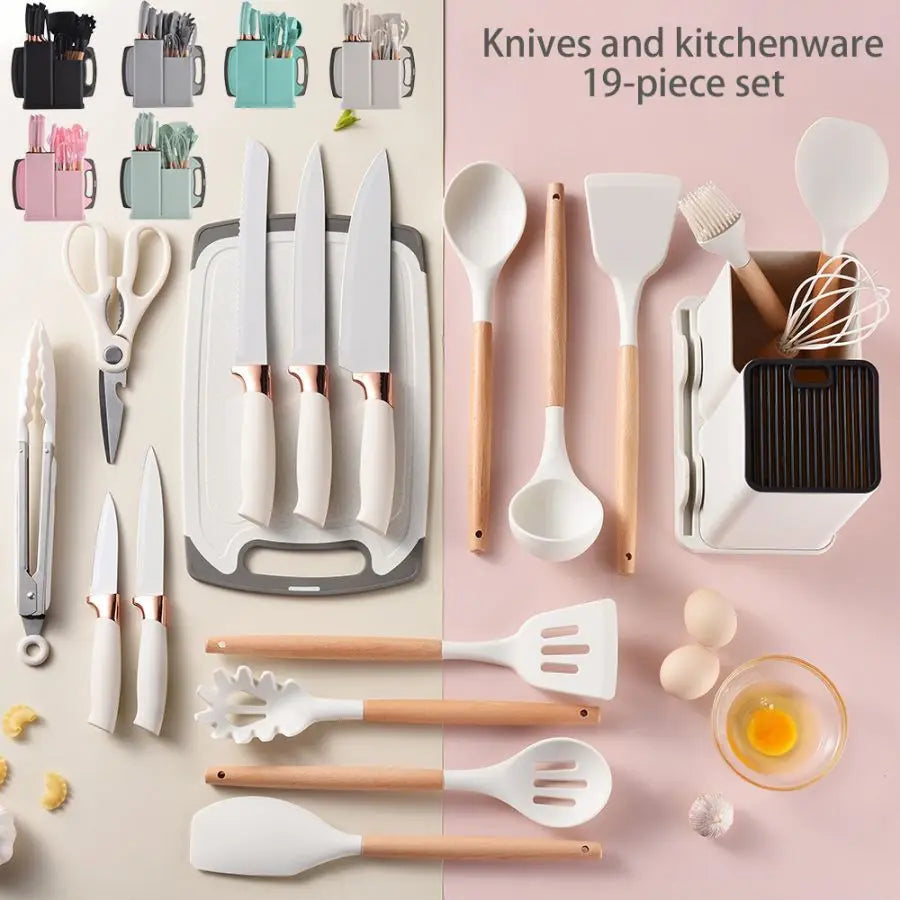 19pcs Silicone Kitchenware Set