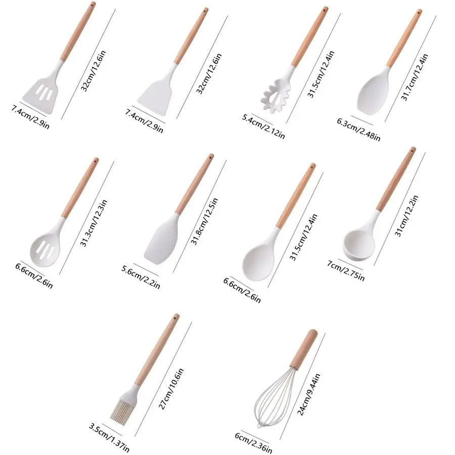 19pcs Silicone Kitchenware Set