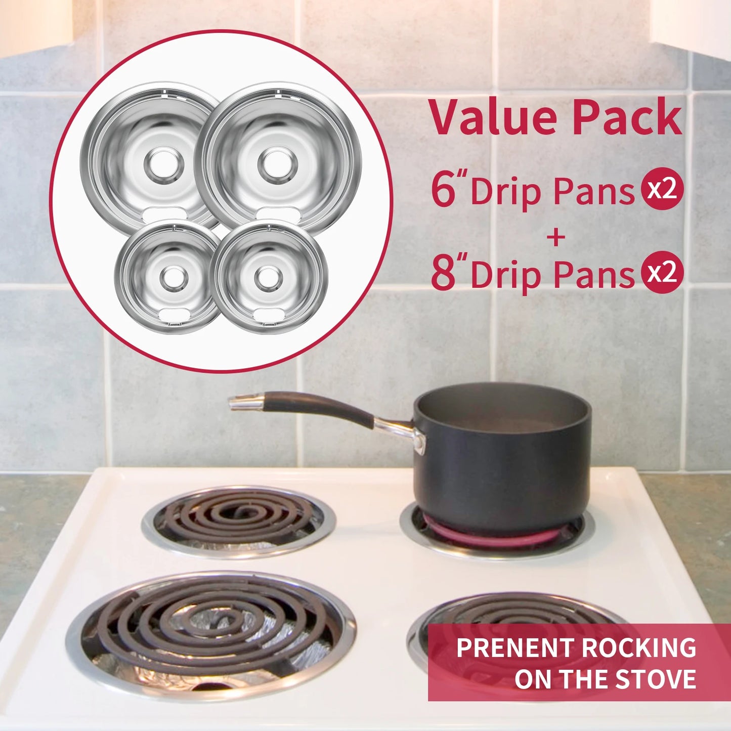 Stove Burner Drip Pans