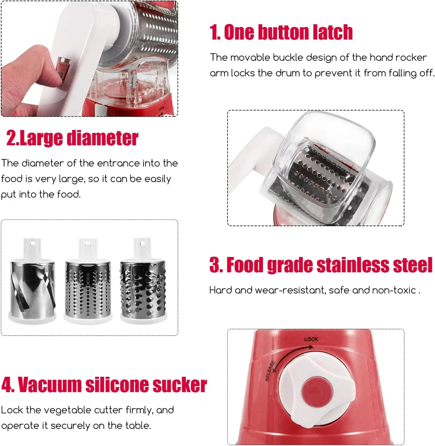 Rotary Grater for Kitchen