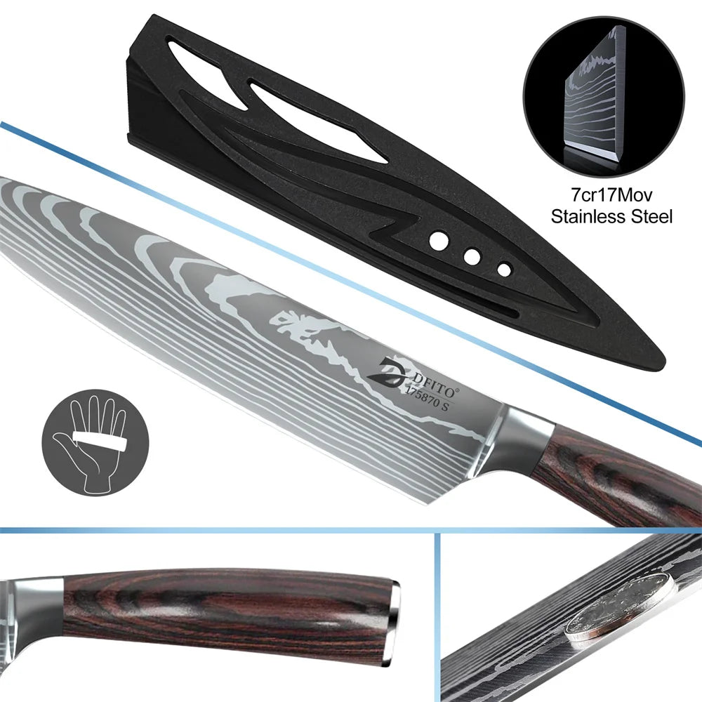 8pcs Kitchen Knife Set