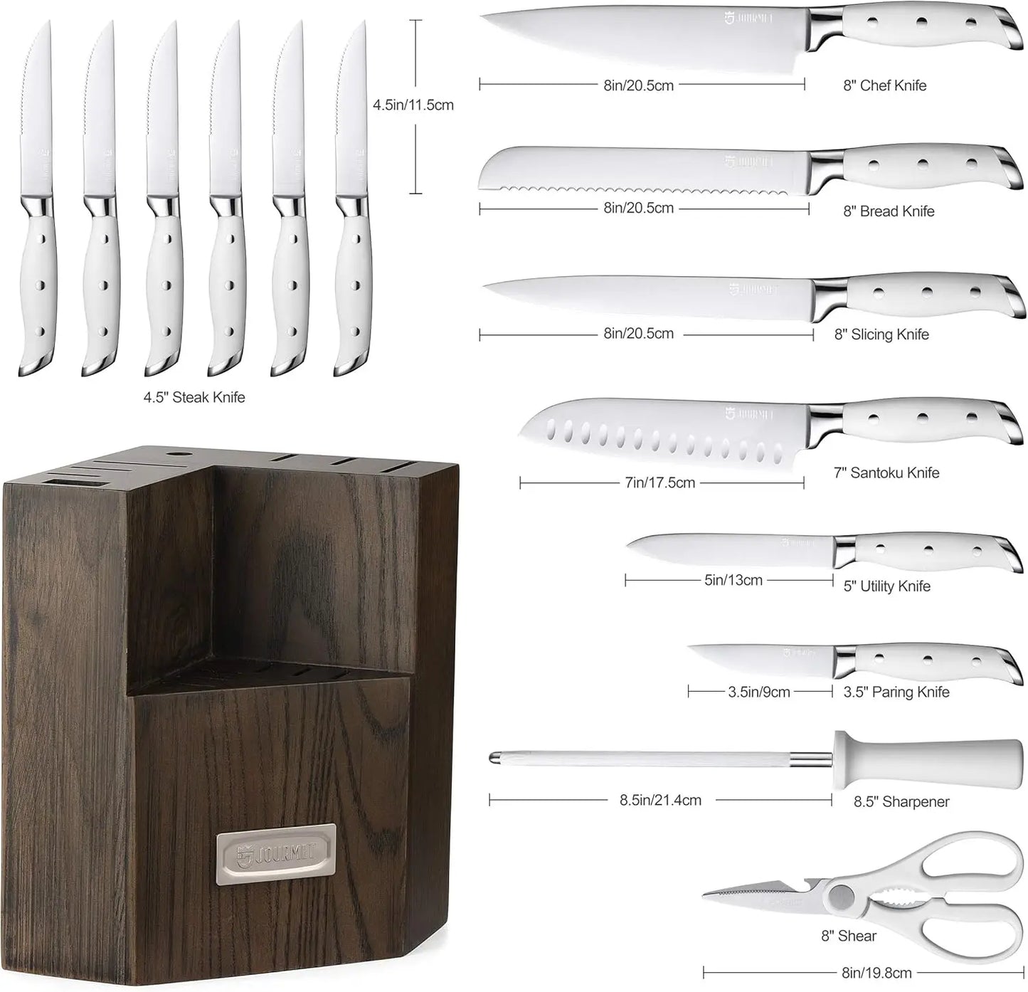 15PC Knife Block Set