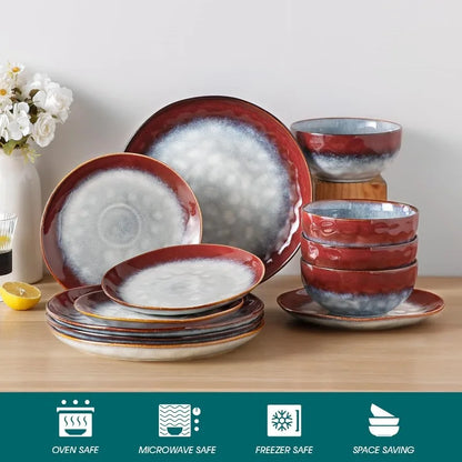 16 Pieces Pottery Dinnerware Set