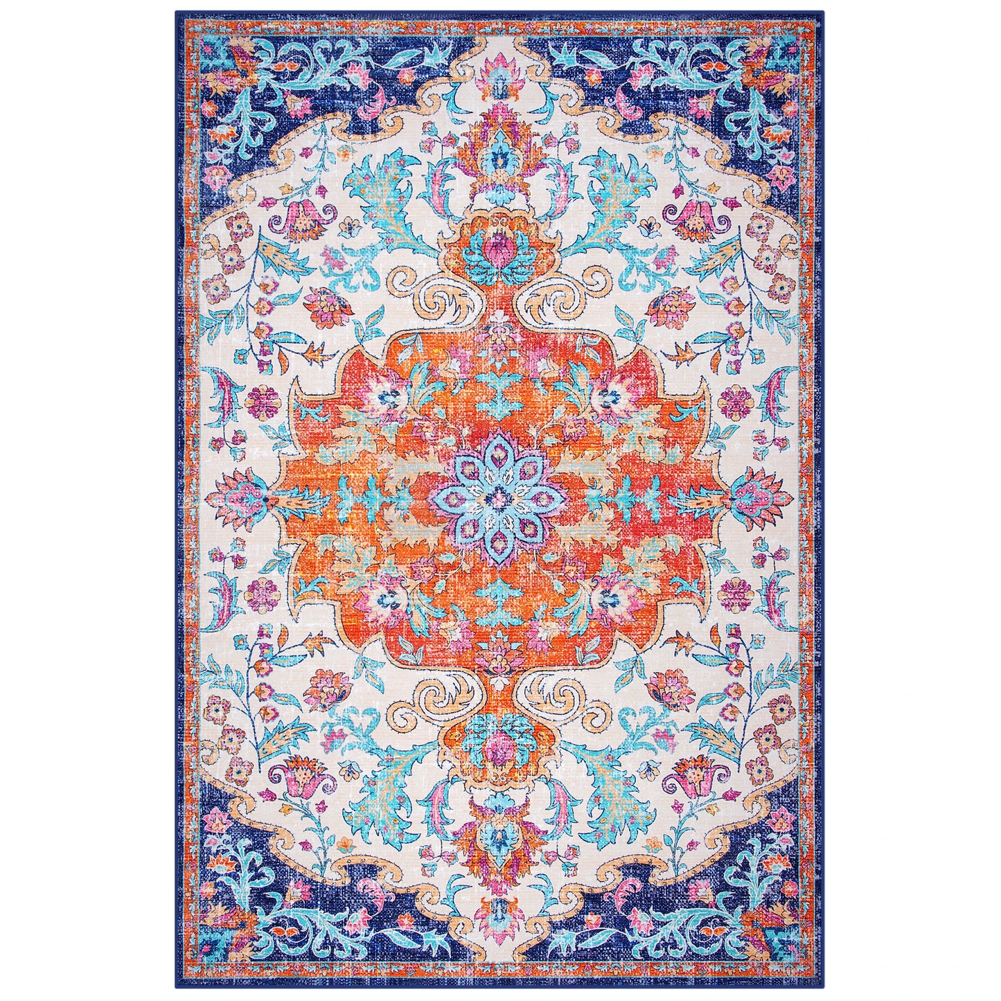 Vintage Floral Area Rug