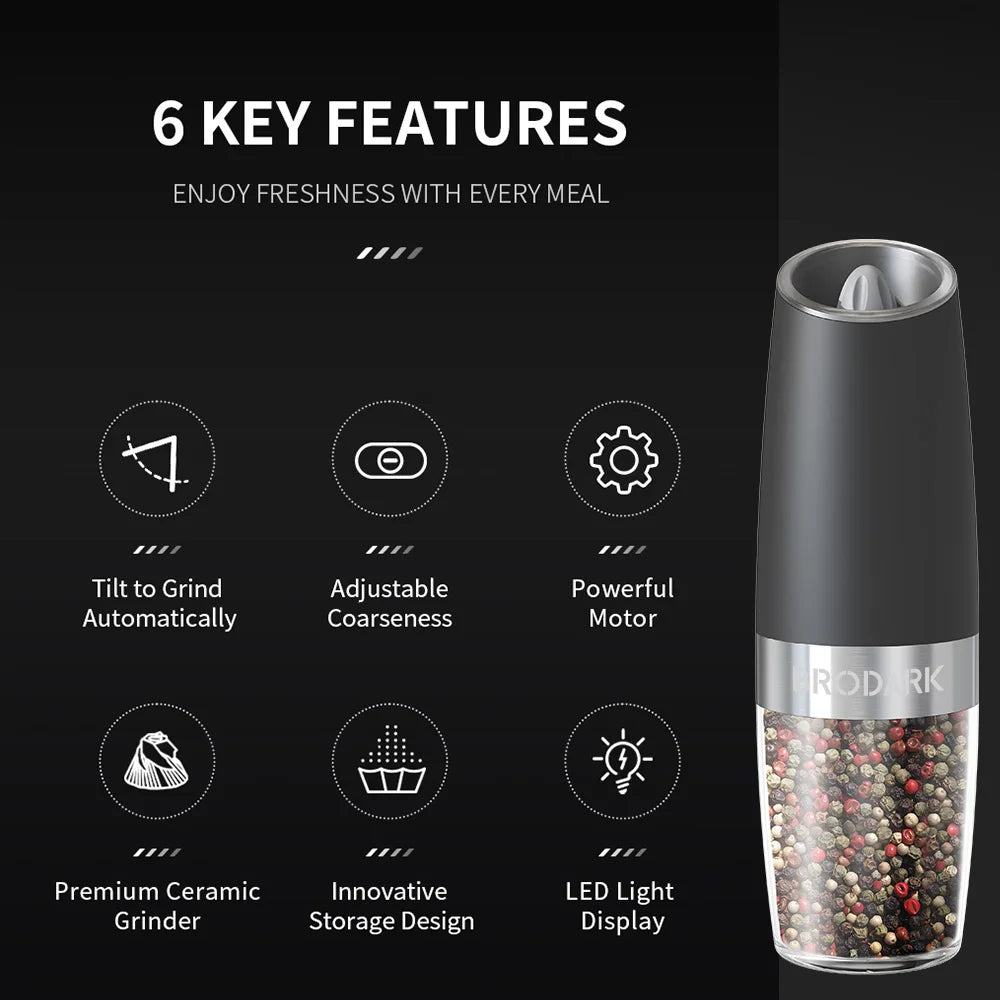 Electric Salt And Pepper Grinder Set