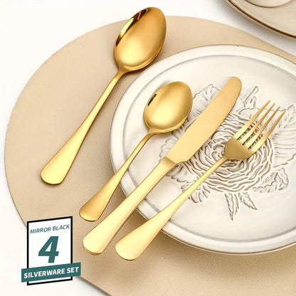 24pcs Stainless Steel Flatware