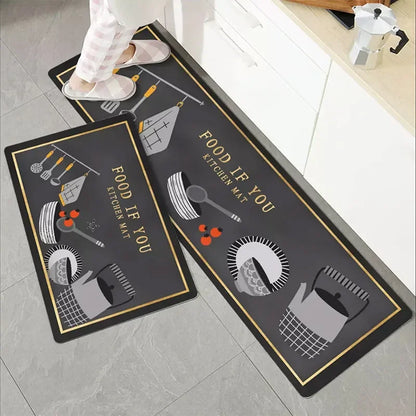 Kitchen Mat Set - Espresso/coffee/tea