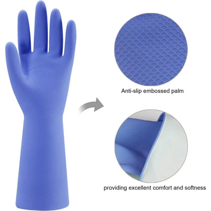 Rubber Kitchen Dishwashing Gloves