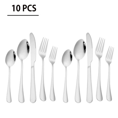 5/10/20 pcs  Cutlery Set Stainless Steel Dinnerware Set Tableware Set 1/2/4 Set Gold Silverware Sets Dinner Spoon and Fork Set