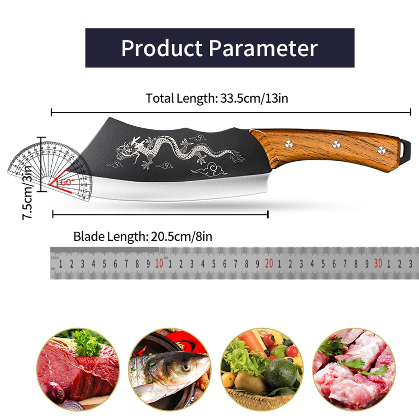 8 Inch Multi-Purpose Kitchen Knife