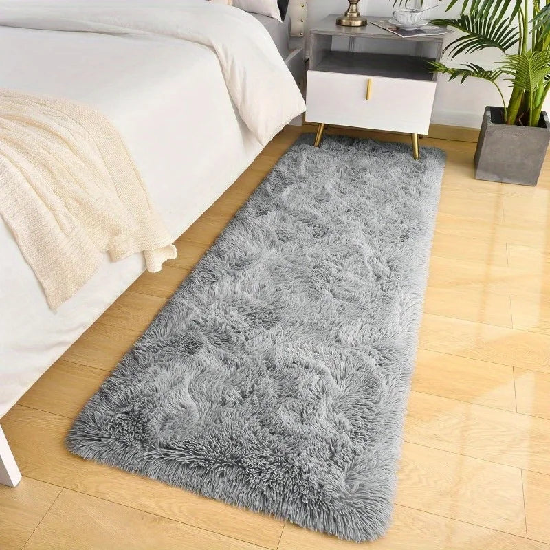 Gray plush carpet
