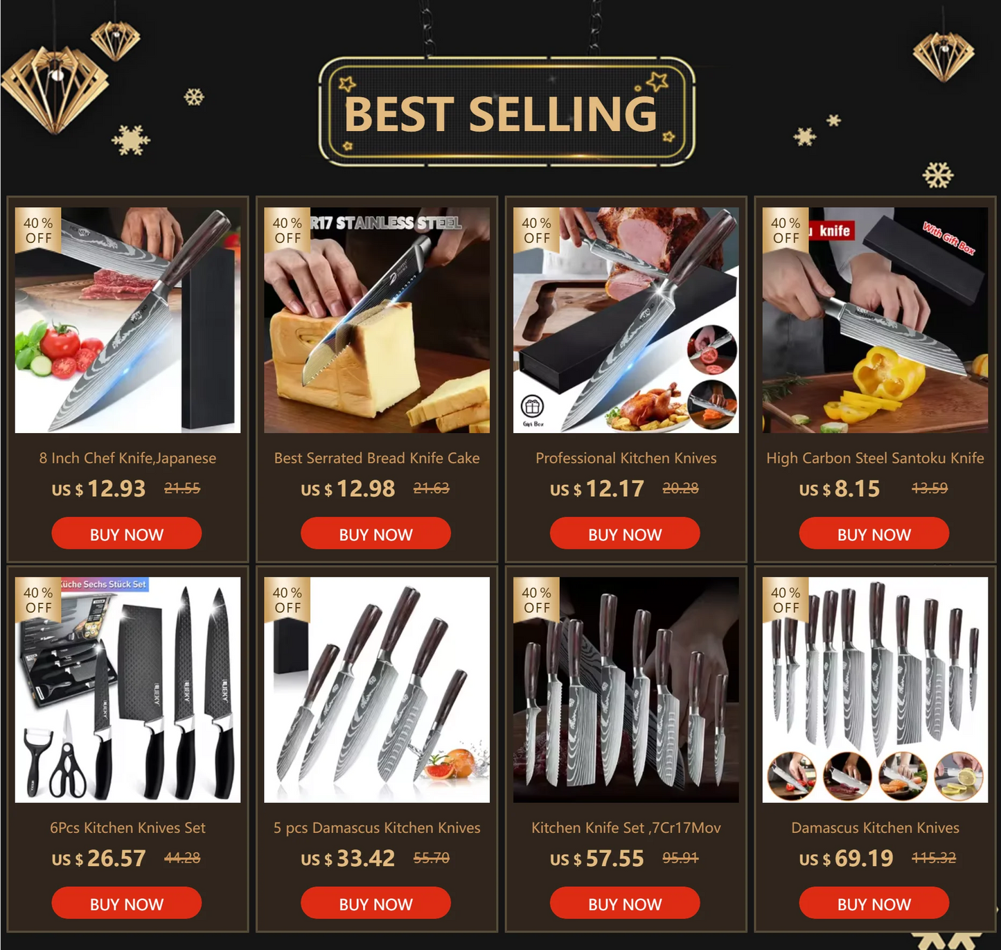 Chef Knives Set