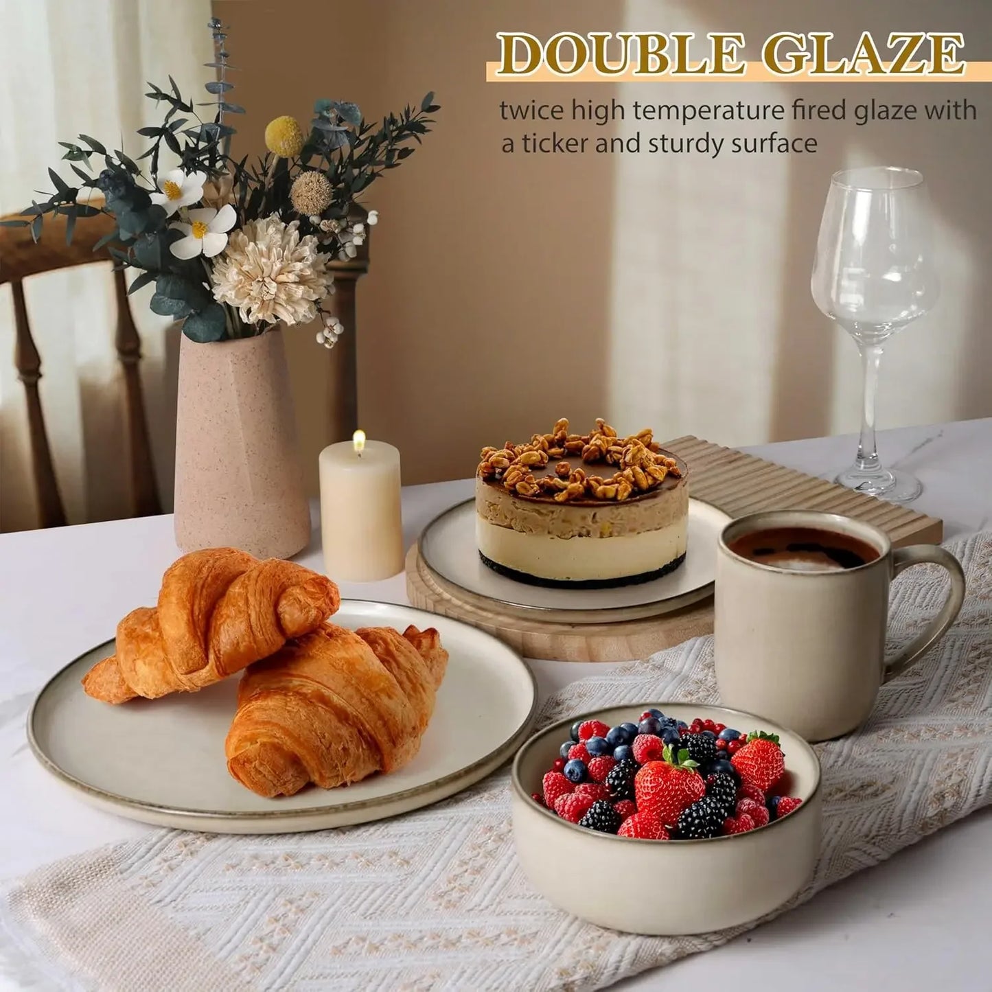 16 Piece Ceramic Dinnerware