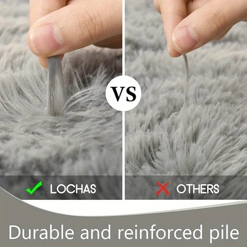 Gray plush carpet