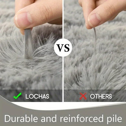 Gray plush carpet