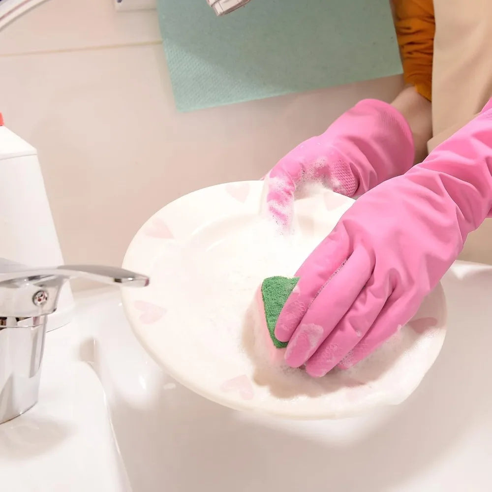 Rubber Kitchen Dishwashing Gloves