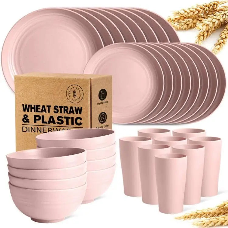 32-Piece Plastic Dinnerware Set