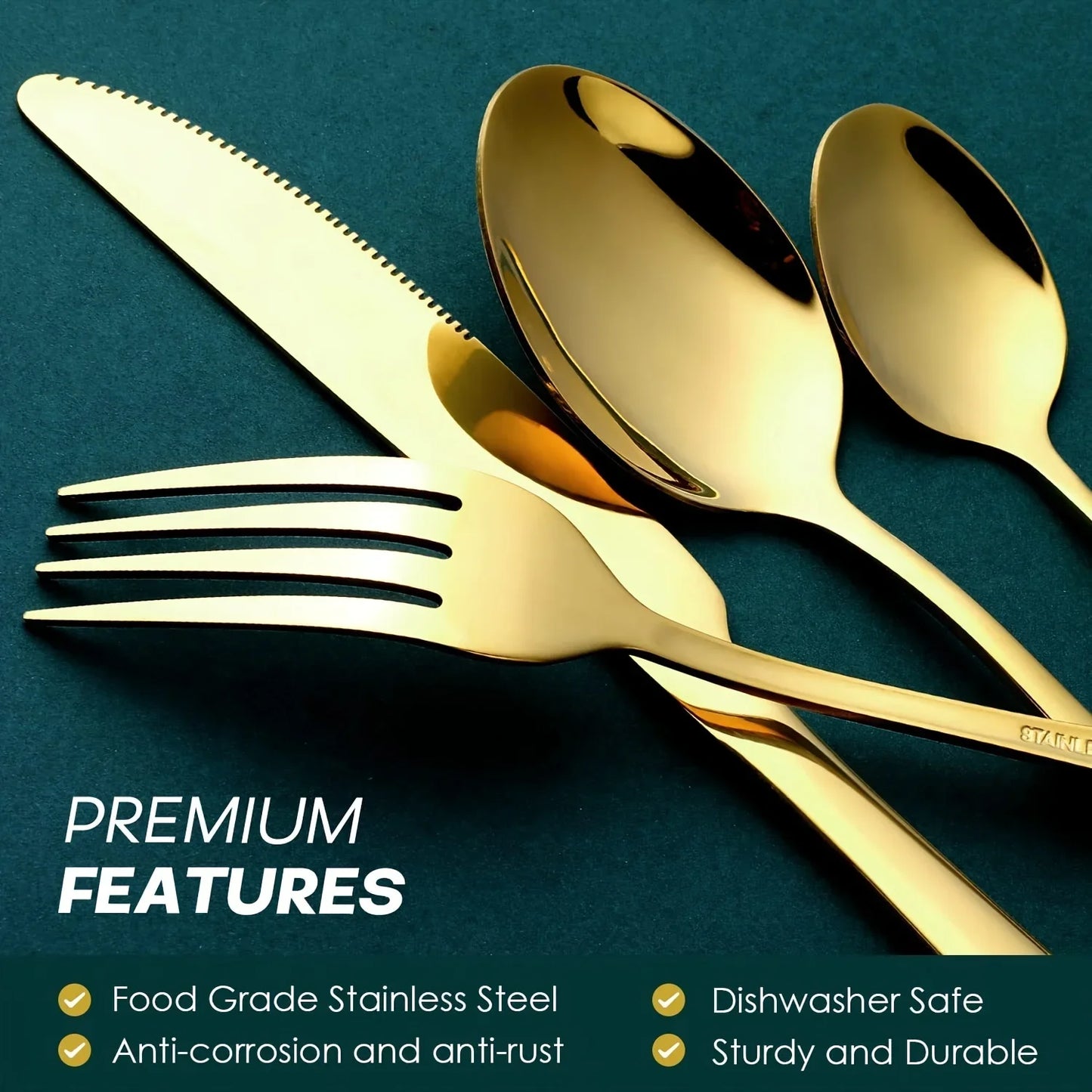 24pcs Stainless Steel Flatware