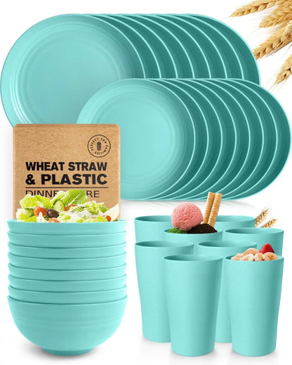 32-Piece Plastic Dinnerware Set