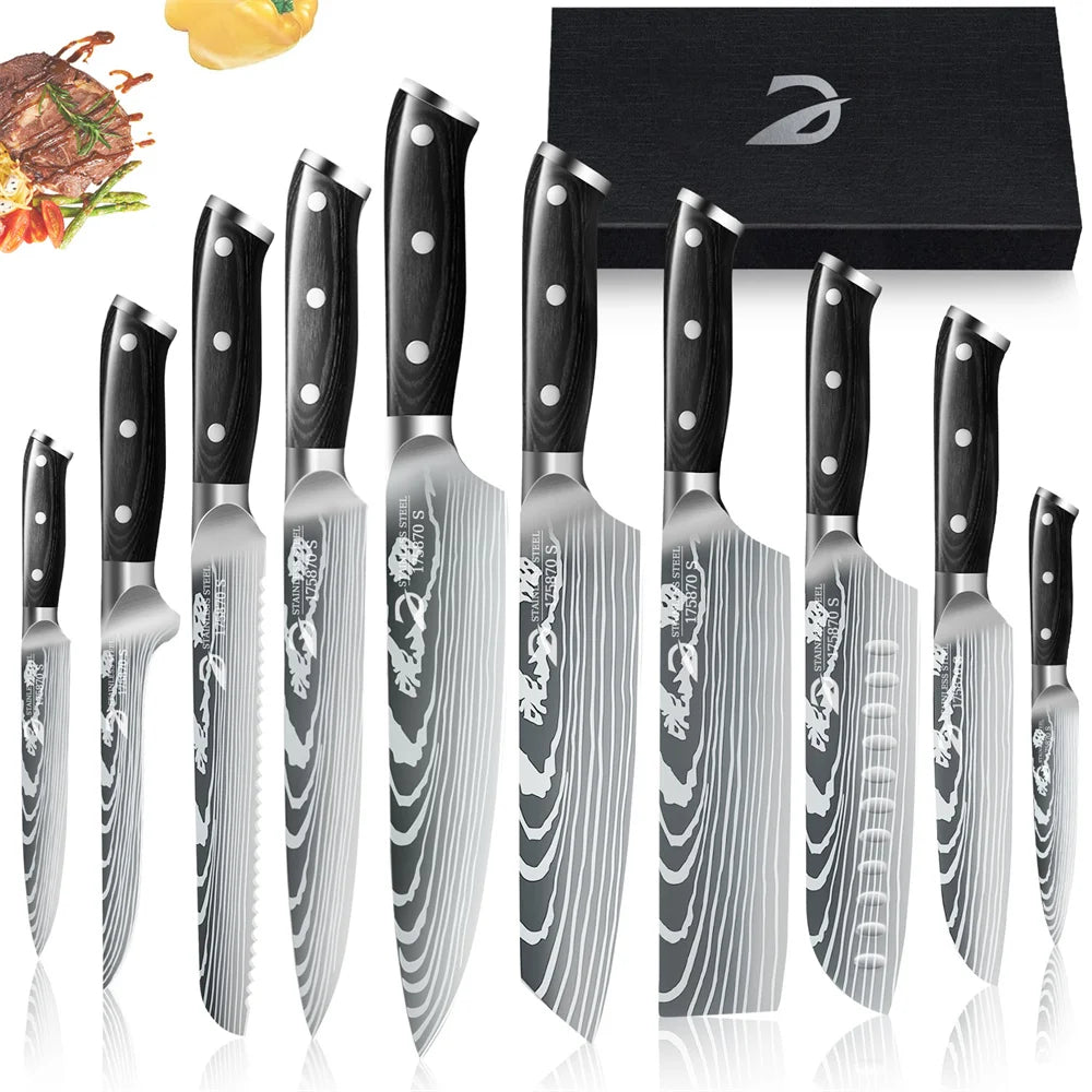 6/10pcs Kitchen Knives Gift Box Set