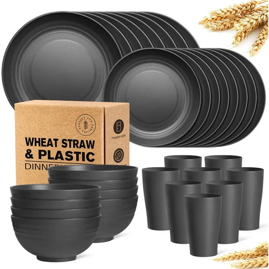 32-Piece Plastic Dinnerware Set