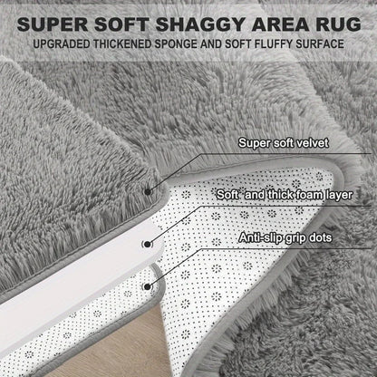 Gray plush carpet