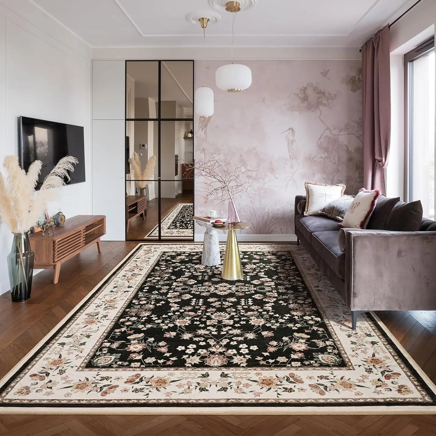 Vintage Floral Area Rug