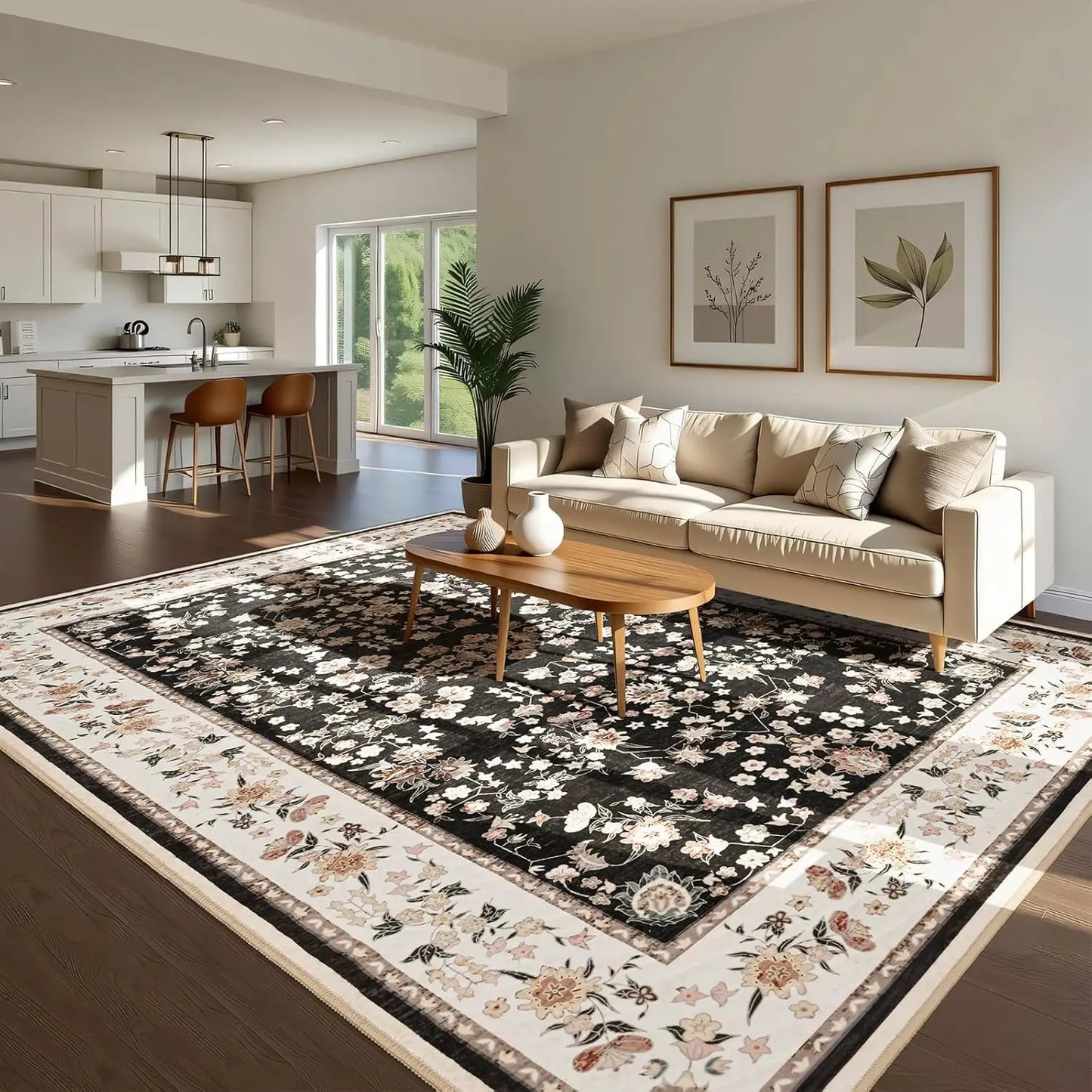Vintage Floral Area Rug