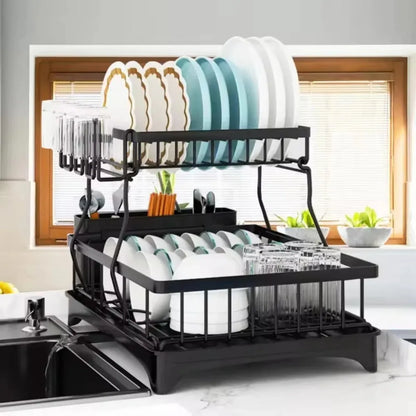 Dish Drying Rack with Drainboard