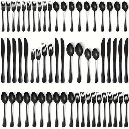 60pcs, Stainless Steel Flatware Set