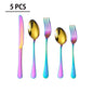 5/10/20 pcs  Cutlery Set Stainless Steel Dinnerware Set Tableware Set 1/2/4 Set Gold Silverware Sets Dinner Spoon and Fork Set