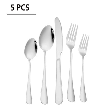 5/10/20 pcs  Cutlery Set Stainless Steel Dinnerware Set Tableware Set 1/2/4 Set Gold Silverware Sets Dinner Spoon and Fork Set