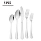 5/10/20 pcs  Cutlery Set Stainless Steel Dinnerware Set Tableware Set 1/2/4 Set Gold Silverware Sets Dinner Spoon and Fork Set