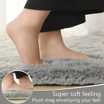 Gray plush carpet
