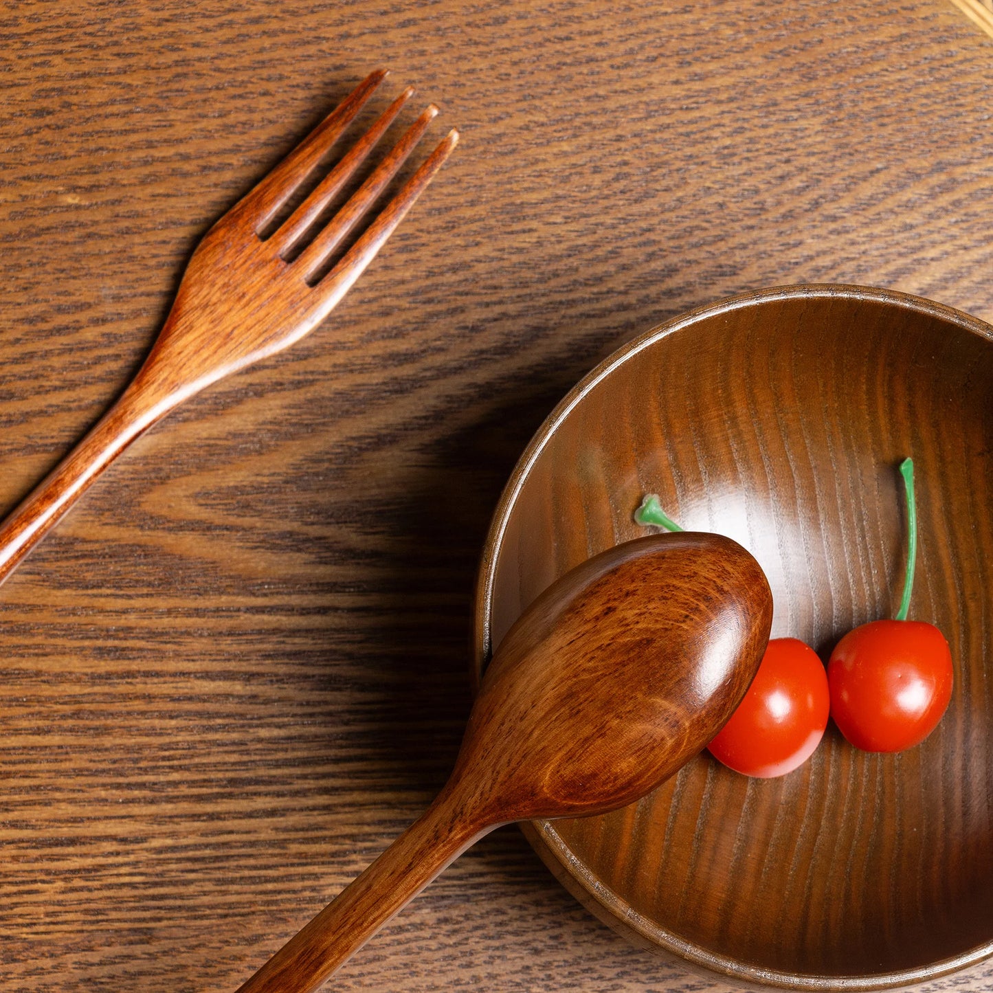 8 Sets of Wooden Soup Spoons and Forks