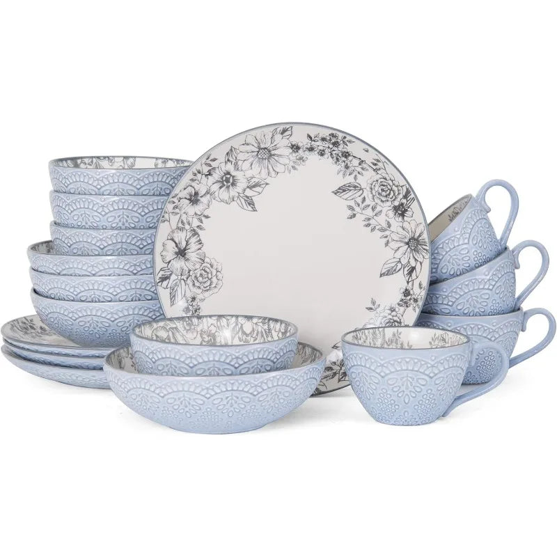 16-Piece Stoneware Dinner Set