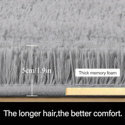 Gray plush carpet