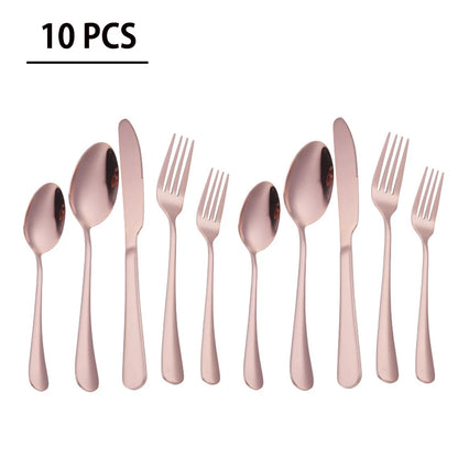 5/10/20 pcs  Cutlery Set Stainless Steel Dinnerware Set Tableware Set 1/2/4 Set Gold Silverware Sets Dinner Spoon and Fork Set