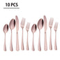 5/10/20 pcs  Cutlery Set Stainless Steel Dinnerware Set Tableware Set 1/2/4 Set Gold Silverware Sets Dinner Spoon and Fork Set