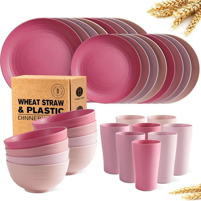 32-Piece Plastic Dinnerware Set