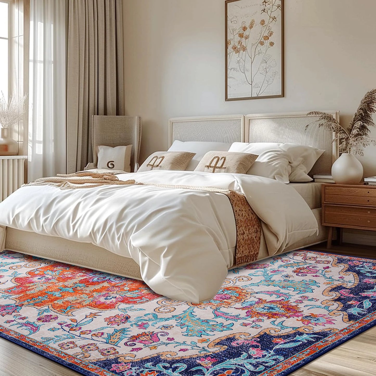 Vintage Floral Area Rug