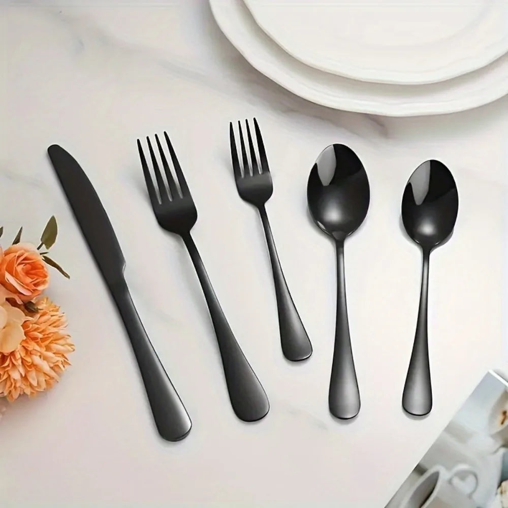 60pcs, Stainless Steel Flatware Set