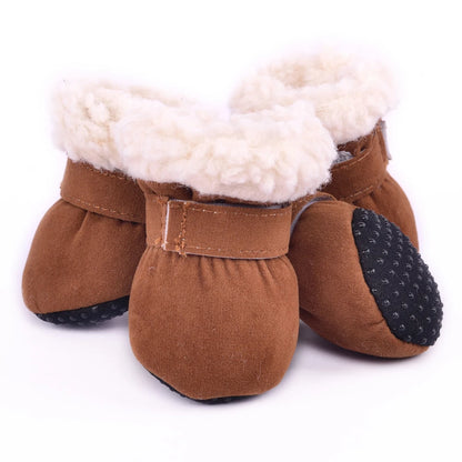 4Pcs Pet Dog Snow boots