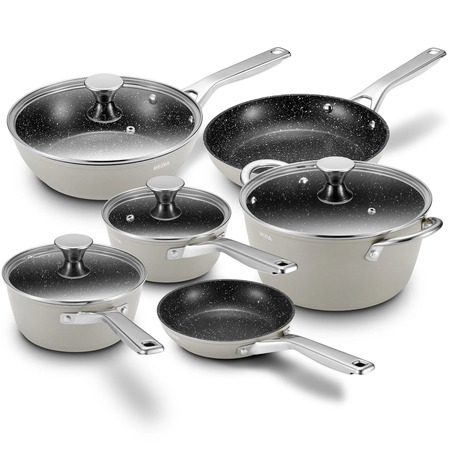 10 Piece, Induction Cookware Nonstick