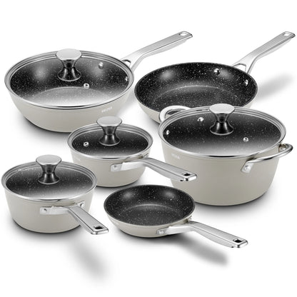 10 Piece, Induction Cookware Nonstick