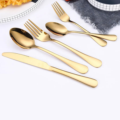 5/10/20 pcs  Cutlery Set Stainless Steel Dinnerware Set Tableware Set 1/2/4 Set Gold Silverware Sets Dinner Spoon and Fork Set