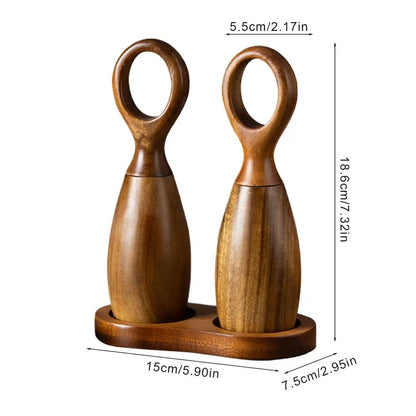 Solid Wooden Salt & Pepper Mill